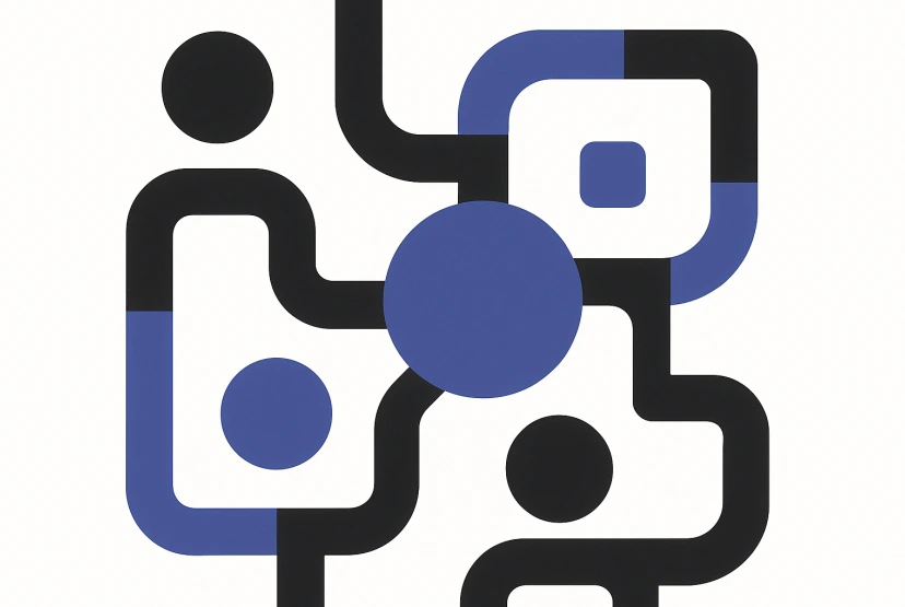 Abstract illustration of community engagement and communication